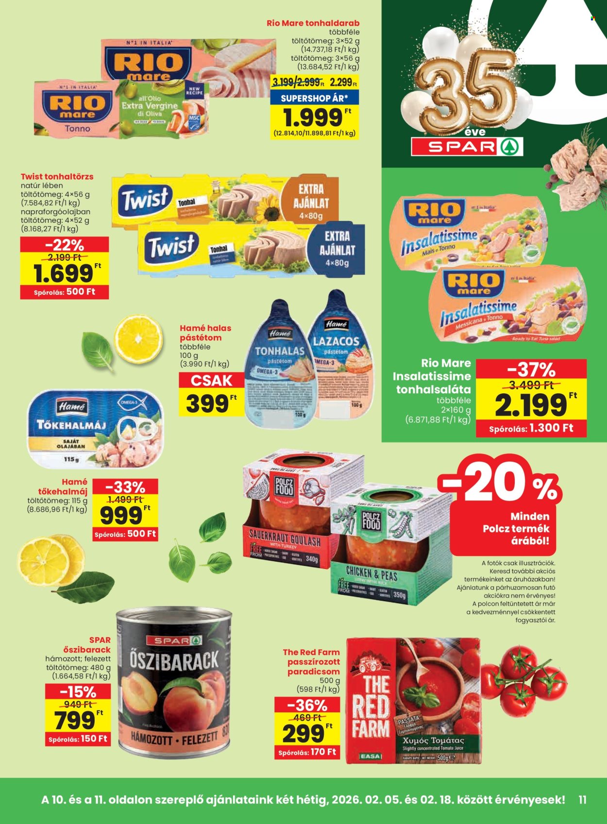 SPAR akciós újságok - 2026.02.05 - 2026.02.11. Oldal 11