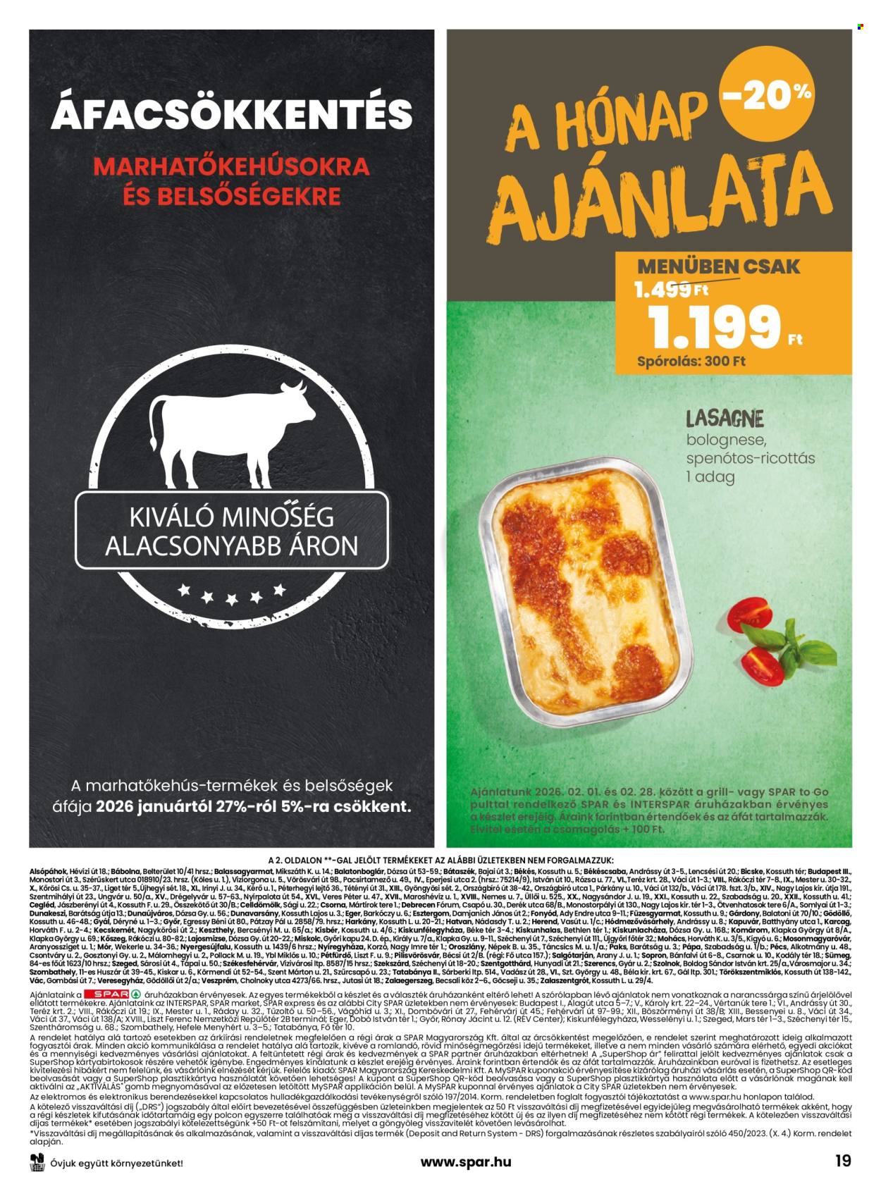 SPAR akciós újságok - 2026.02.05 - 2026.02.11. Oldal 19