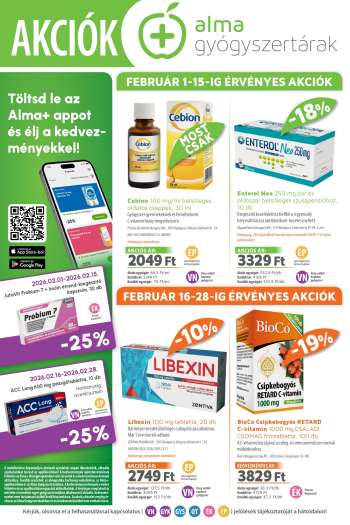 Újság Alma Gyógyszertárak - 2026.02.01 - 2026.02.28.