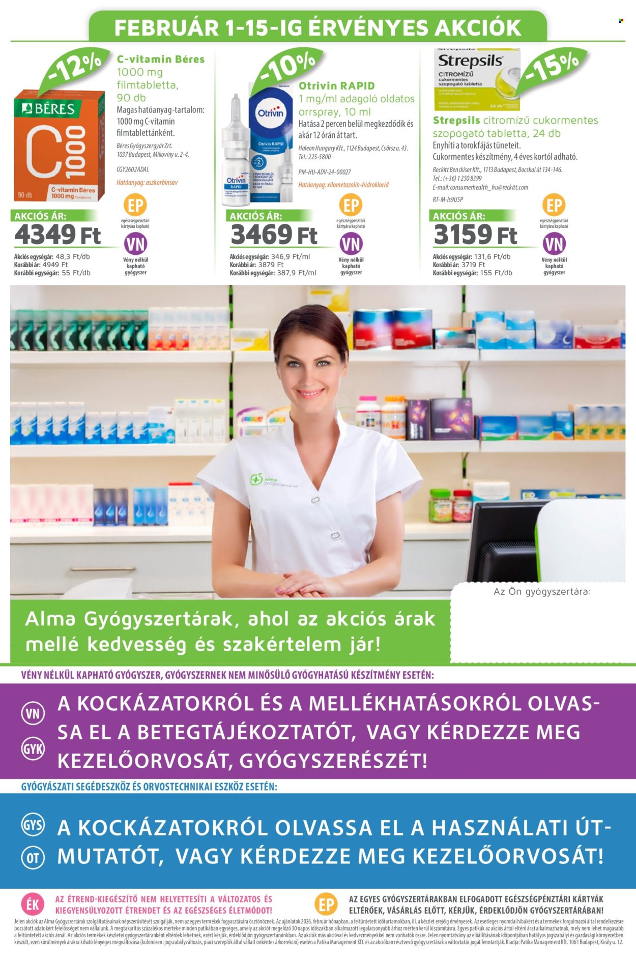 Alma Gyógyszertárak akciós újságok - 2026.02.01 - 2026.02.28. Oldal 20
