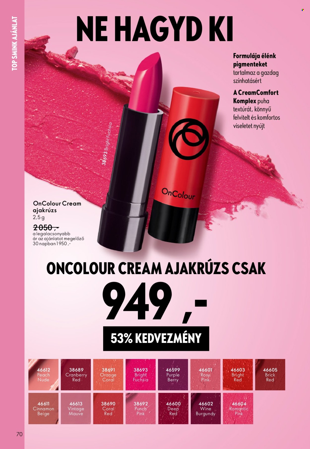 Oriflame akciós újságok - 2026.02.11 - 2026.03.03. Oldal 70