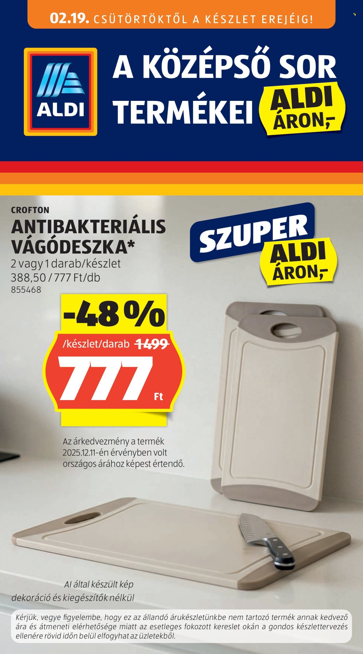 Aldi akciós újságok - 2026.02.19 - 2026.02.25. Oldal 1