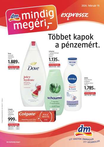 Újság dm drogerie markt - 2026.02.19 - 2026.03.04.