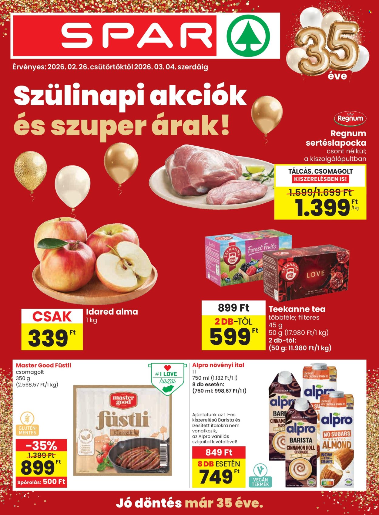 SPAR akciós újságok - 2026.02.26 - 2026.03.04. Oldal 1