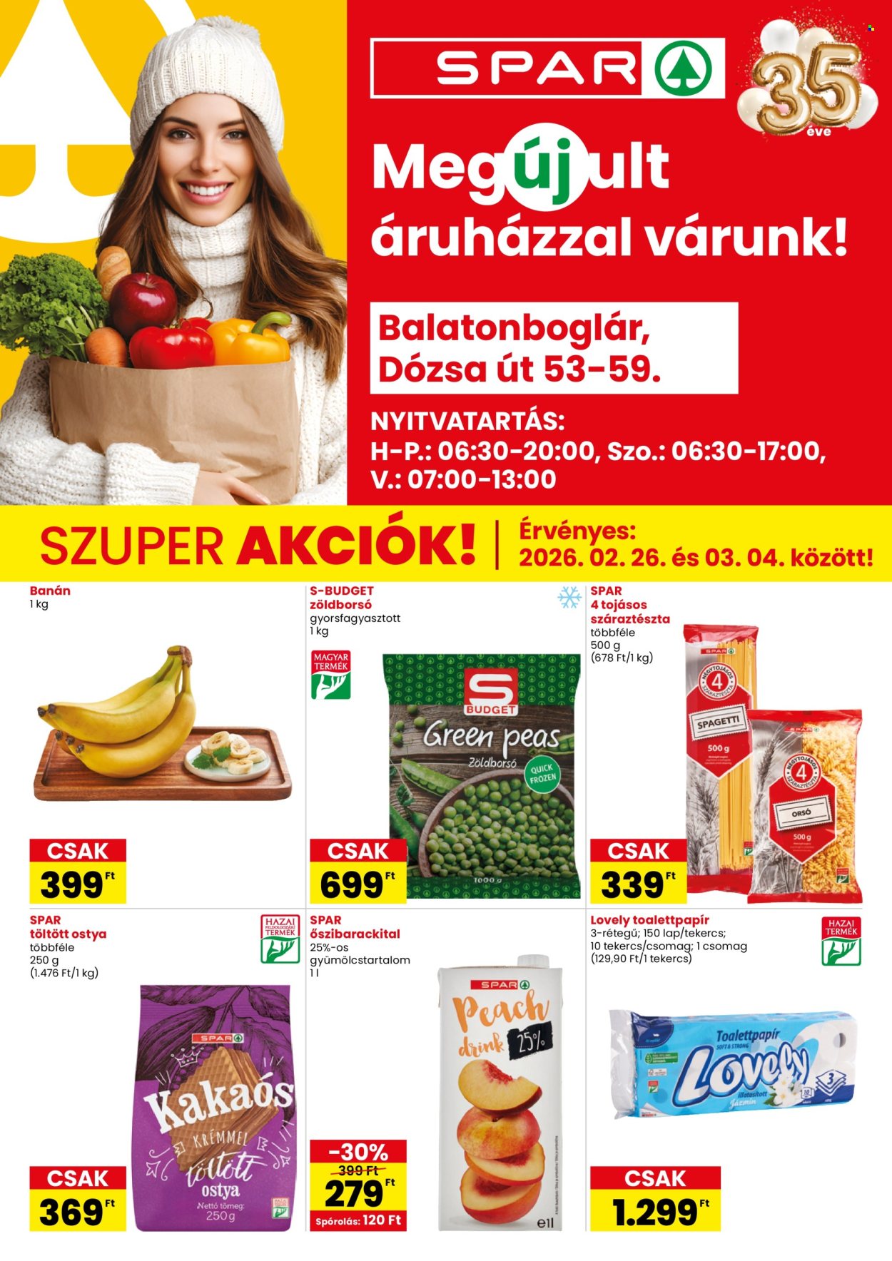 SPAR Szupermarket akciós újságok - 2026.02.26 - 2026.03.04. Oldal 1