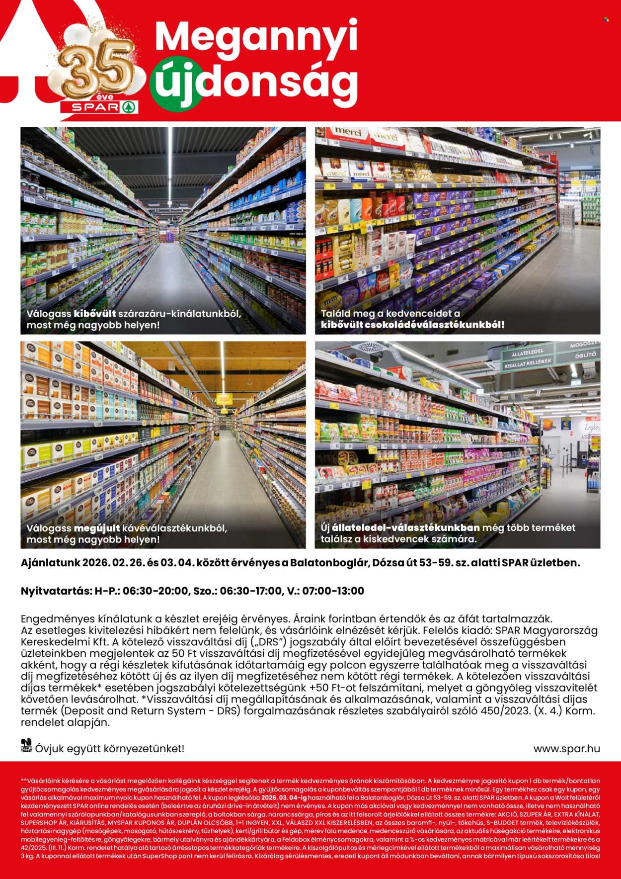 SPAR Szupermarket akciós újságok - 2026.02.26 - 2026.03.04. Oldal 2