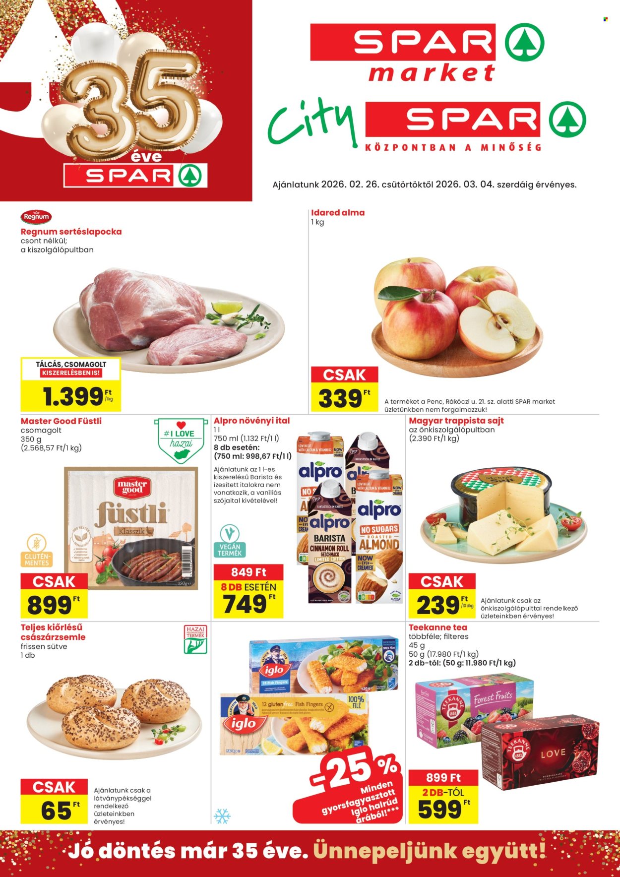 SPAR akciós újságok - 2026.02.26 - 2026.03.04. Oldal 1