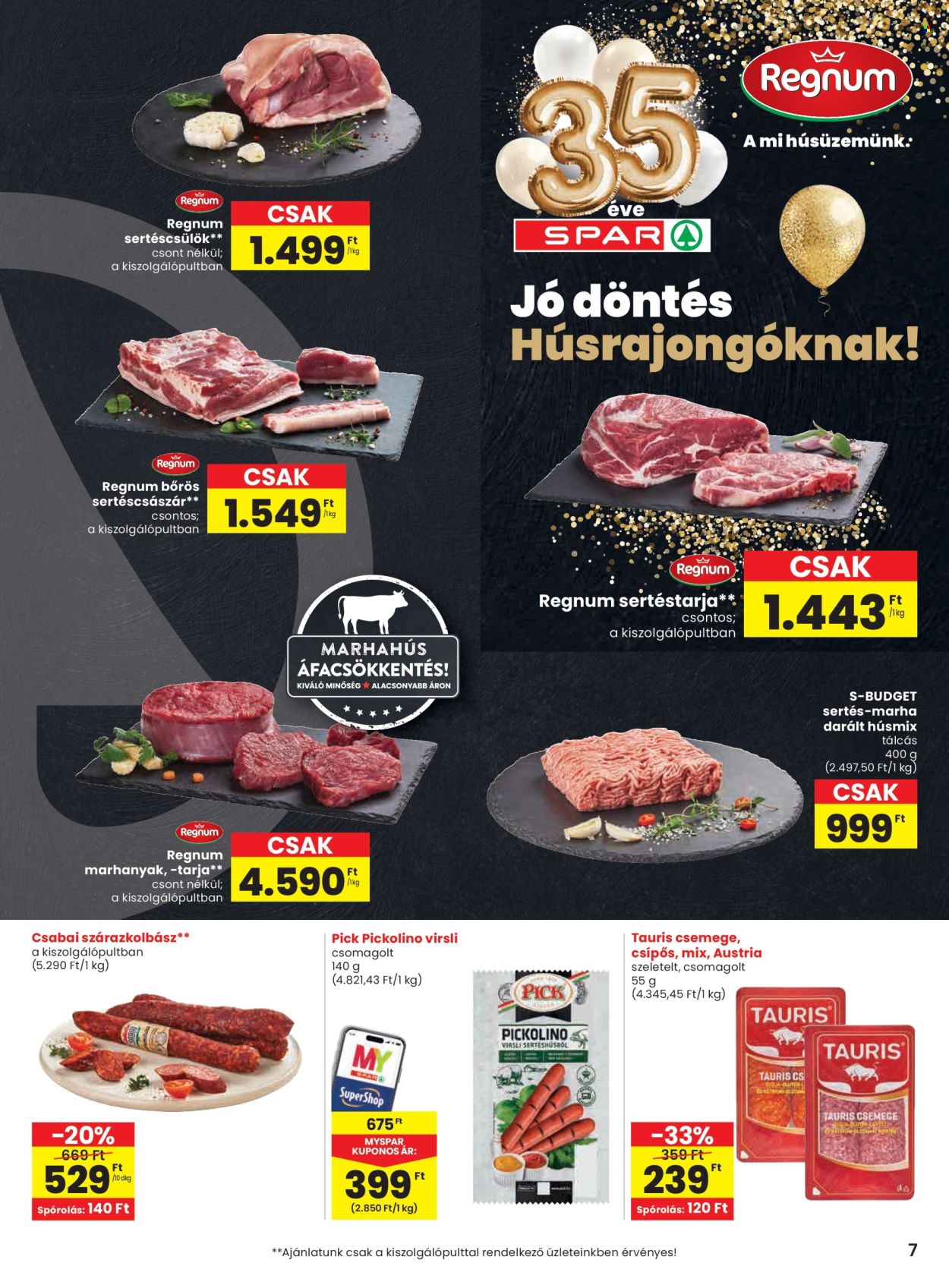 SPAR akciós újságok - 2026.03.05 - 2026.03.11. Oldal 7