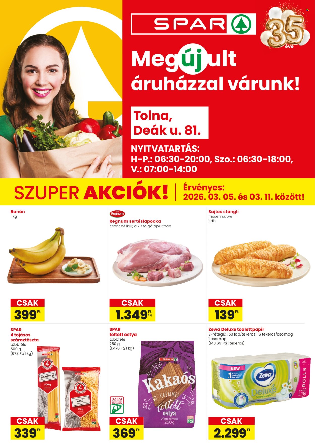SPAR Szupermarket akciós újságok - 2026.03.05 - 2026.03.11. Oldal 1