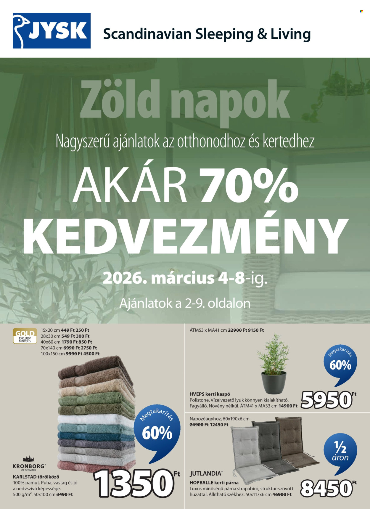 JYSK akciós újságok - 2026.03.04 - 2026.04.07. Oldal 2