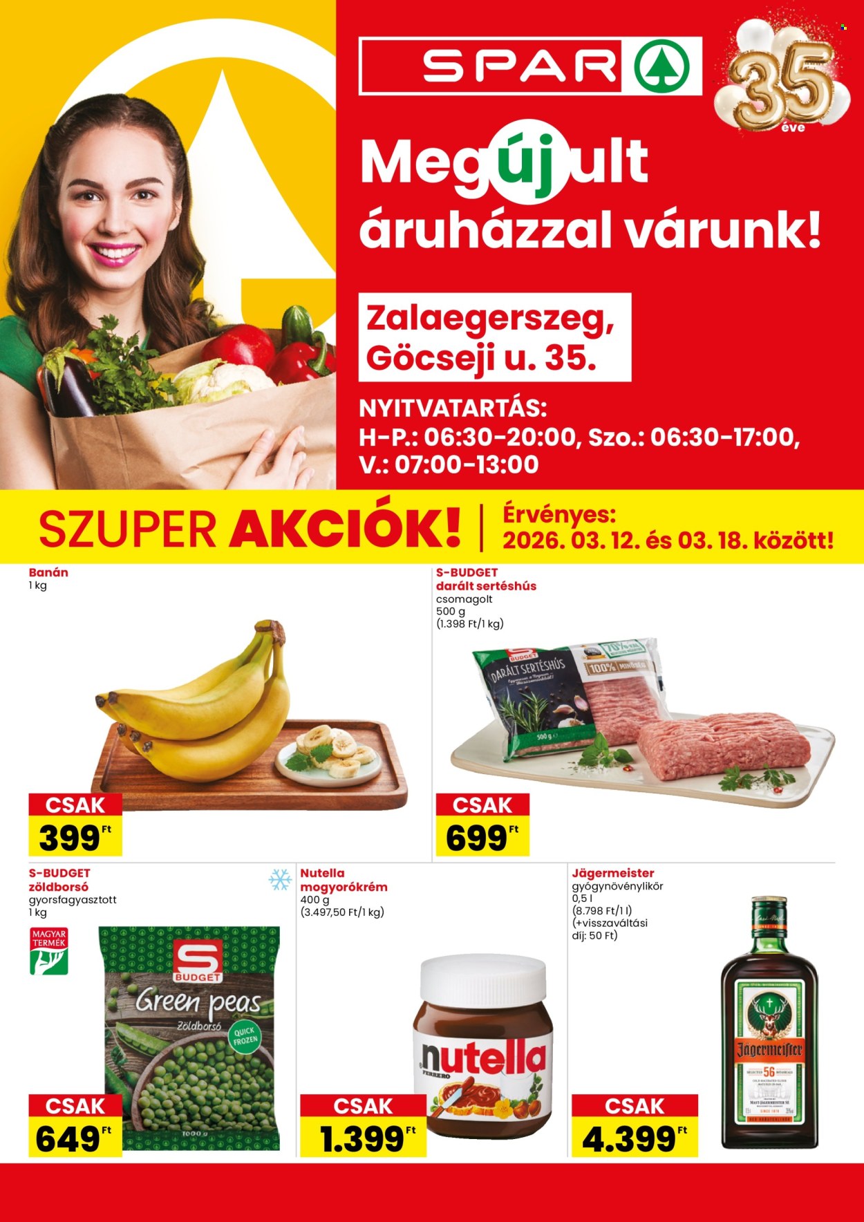 SPAR Szupermarket akciós újságok - 2026.03.12 - 2026.03.18. Oldal 1