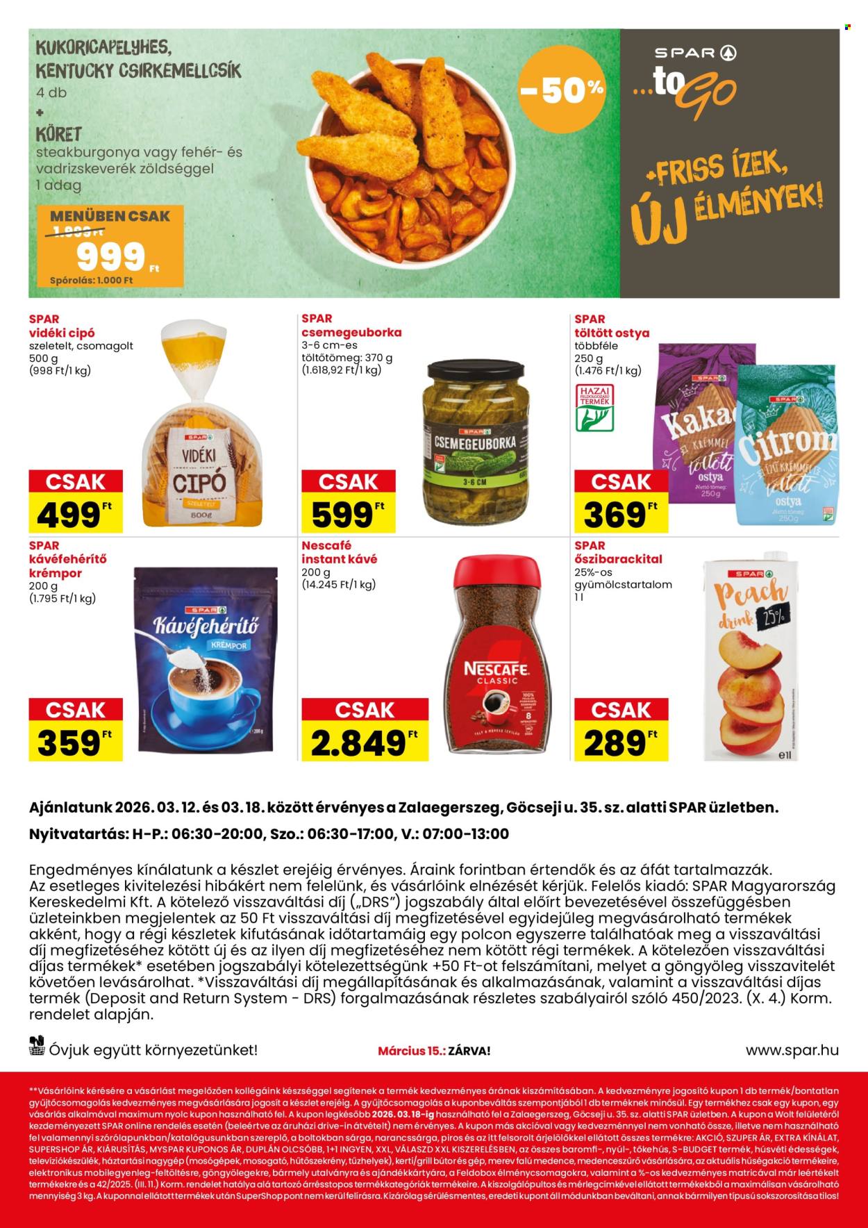 SPAR Szupermarket akciós újságok - 2026.03.12 - 2026.03.18. Oldal 2