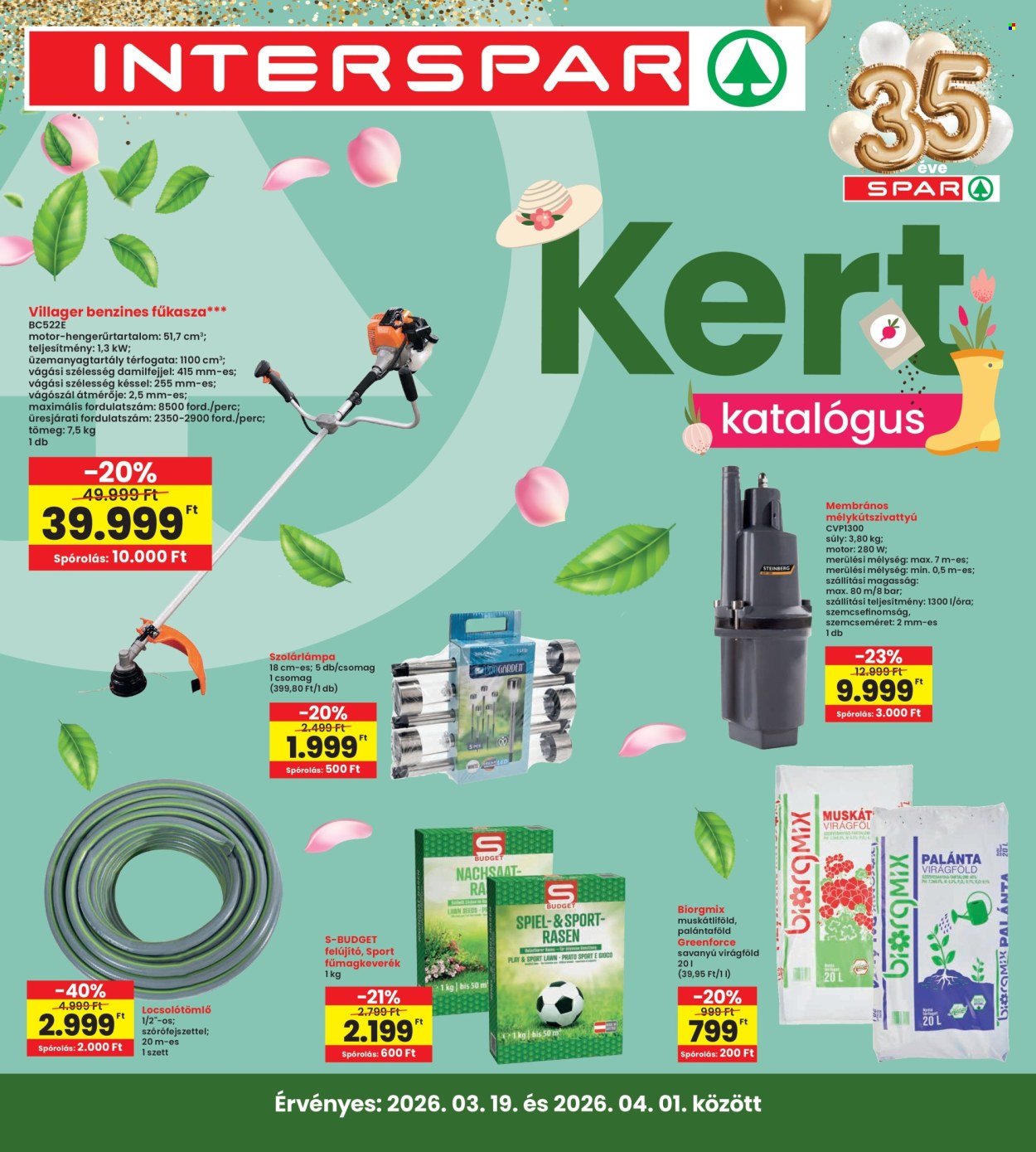 INTERSPAR akciós újságok - 2026.03.19 - 2026.04.01. Oldal 1