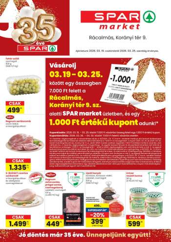 Újság SPAR market - 2026.03.19 - 2026.03.25.