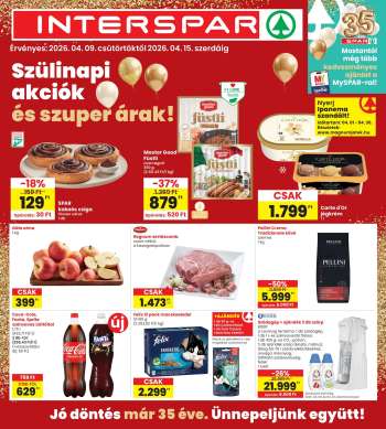 Újság INTERSPAR - 2026.04.09 - 2026.04.15.