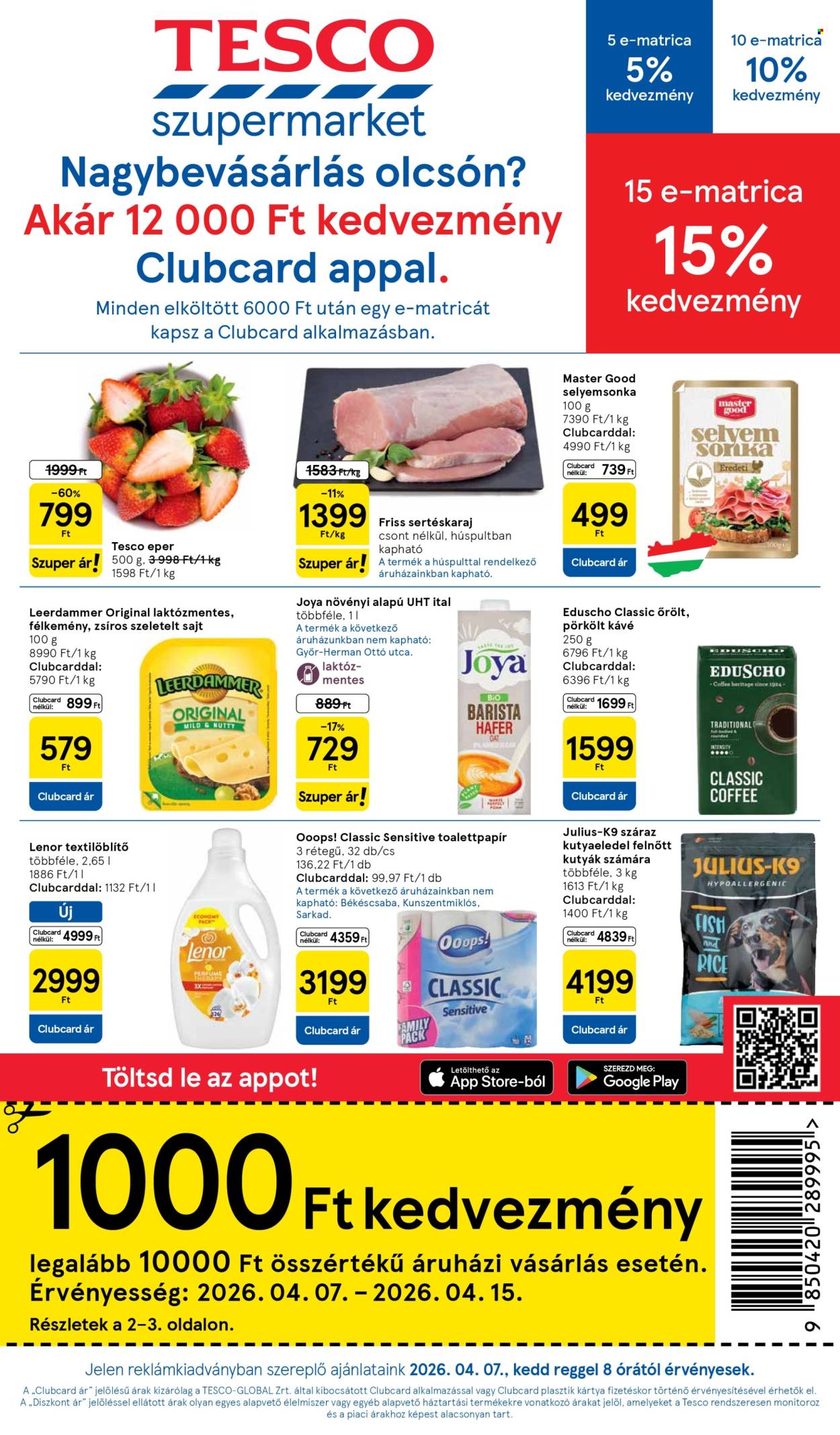 TESCO akciós újságok - 2026.04.07 - 2026.04.15. Oldal 1