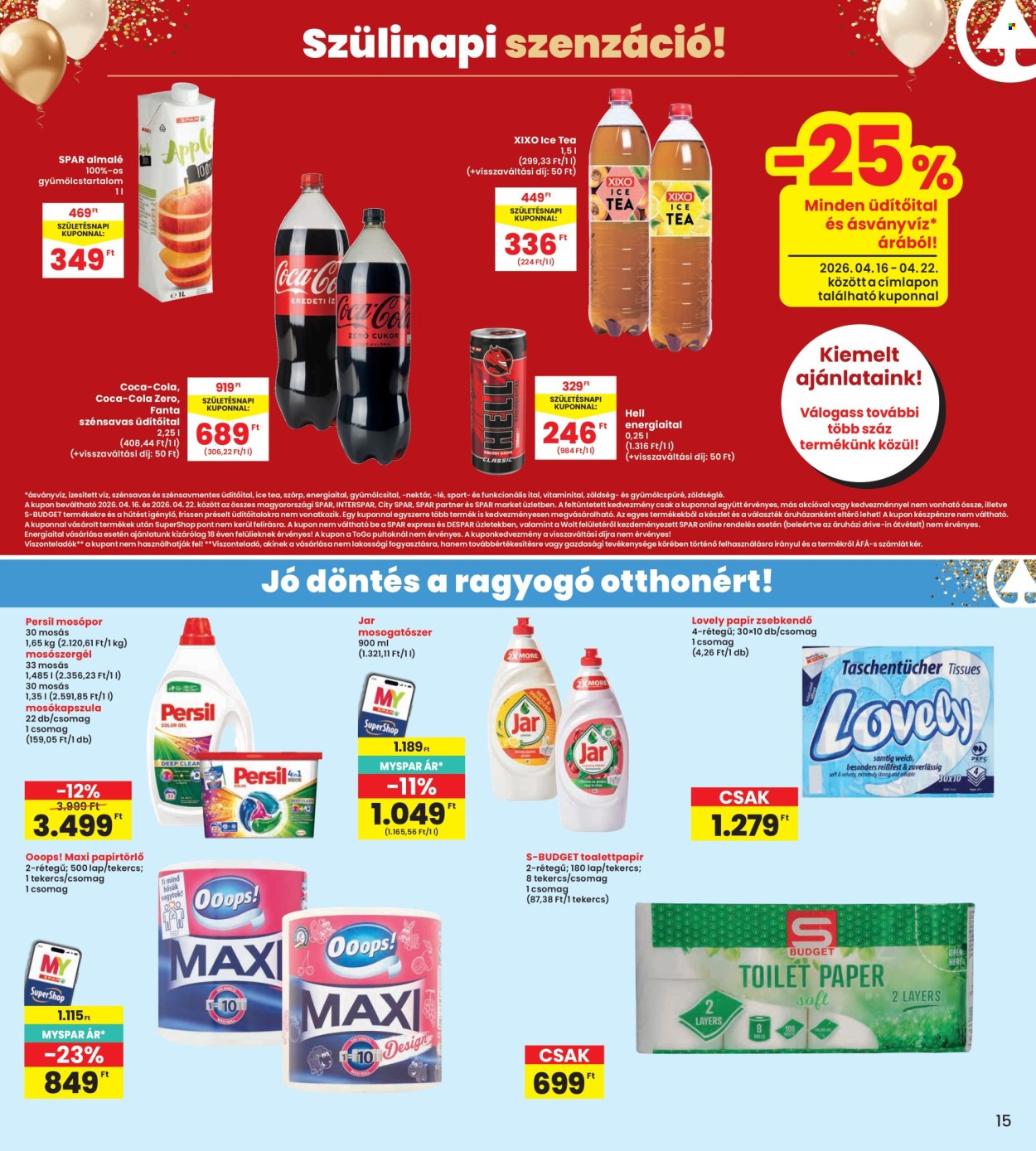INTERSPAR akciós újságok - 2026.04.16 - 2026.04.22. Oldal 15