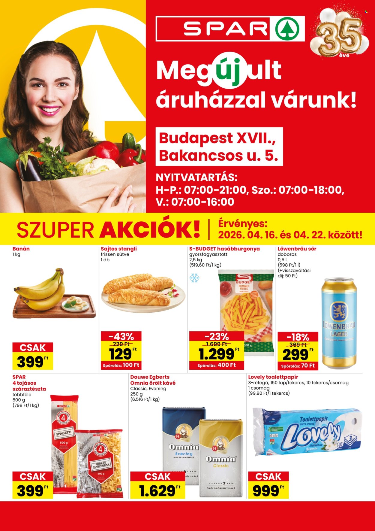 SPAR Szupermarket akciós újságok - 2026.04.16 - 2026.04.22. Oldal 1