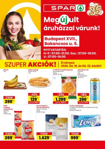 Újság SPAR Szupermarket - 2026.04.16 - 2026.04.22.
