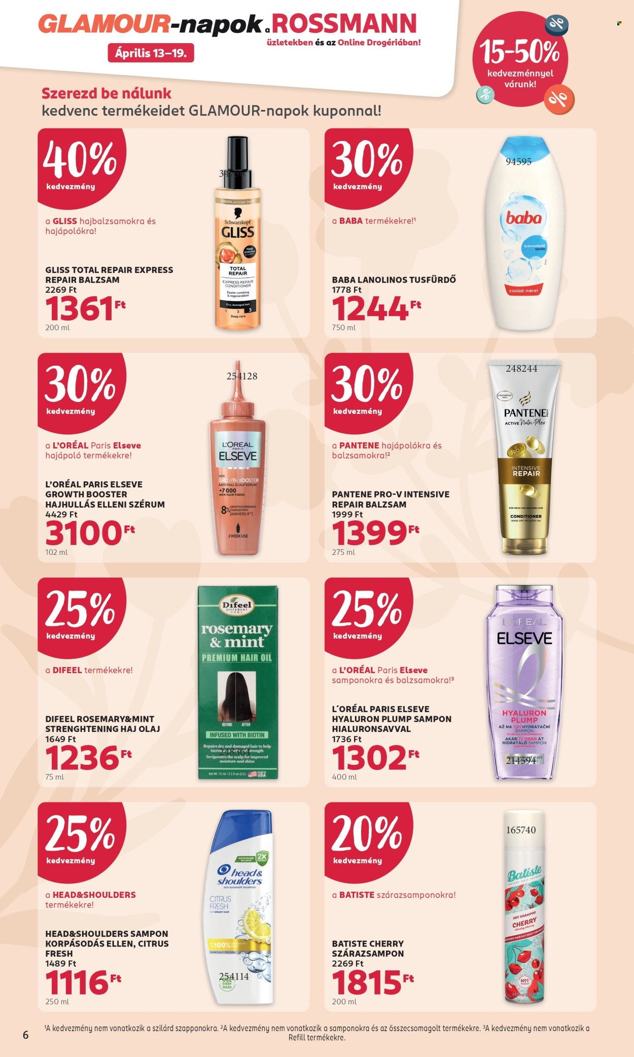 Rossmann akciós újságok - 2026.04.13 - 2026.04.19. Oldal 6
