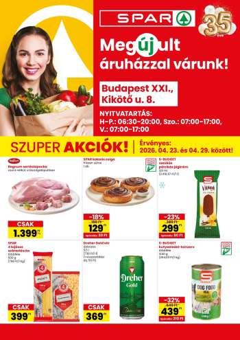 Újság SPAR Szupermarket - 2026.04.23 - 2026.04.29.