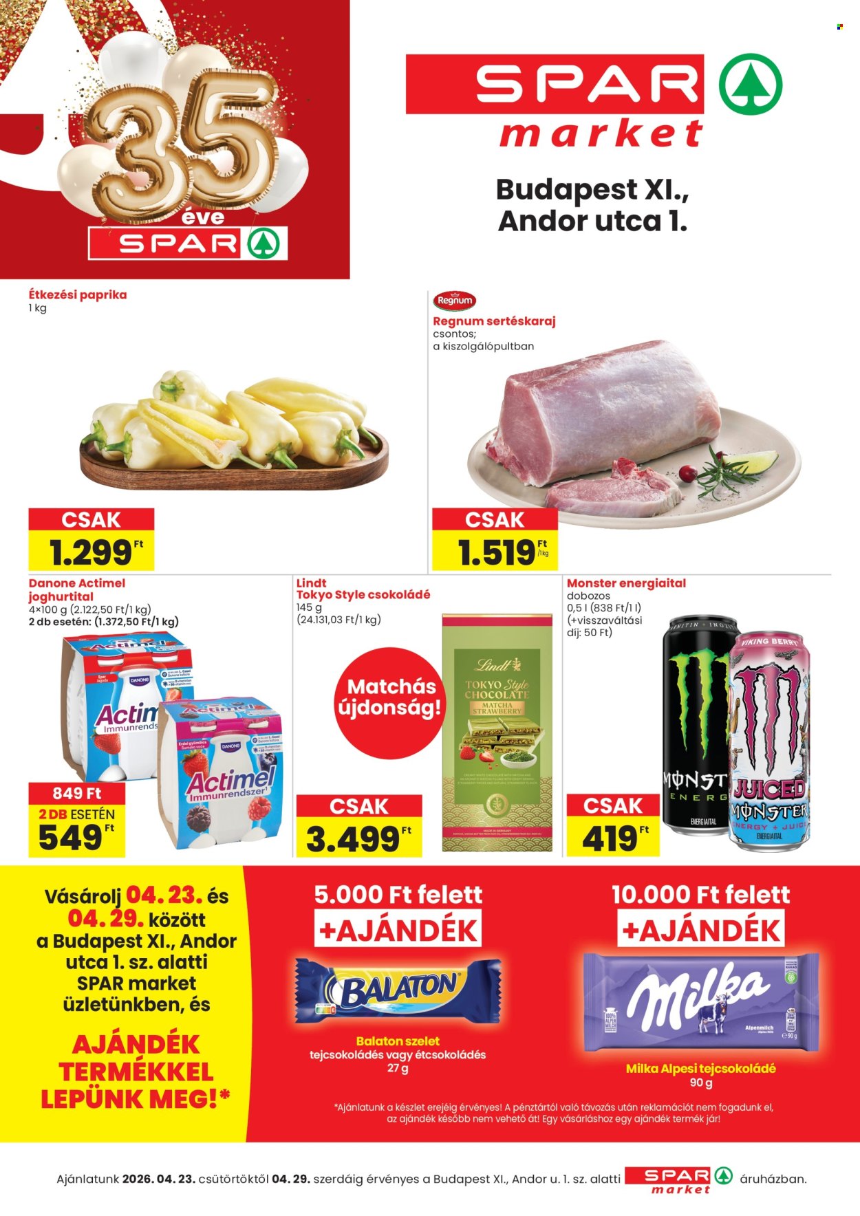 SPAR market akciós újságok - 2026.04.23 - 2026.04.29. Oldal 1