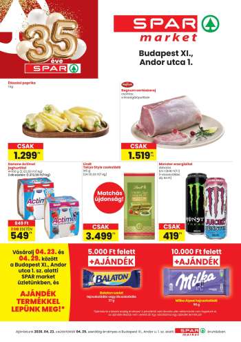 Újság SPAR market - 2026.04.23 - 2026.04.29.