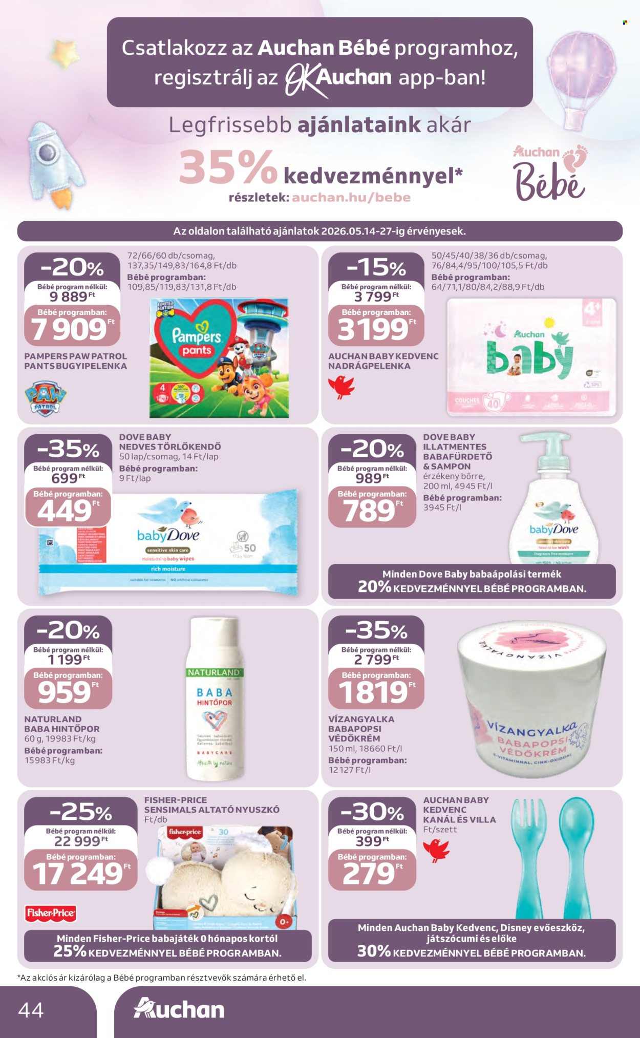 Auchan akciós újságok - 2026.05.14 - 2026.05.20. Oldal 44