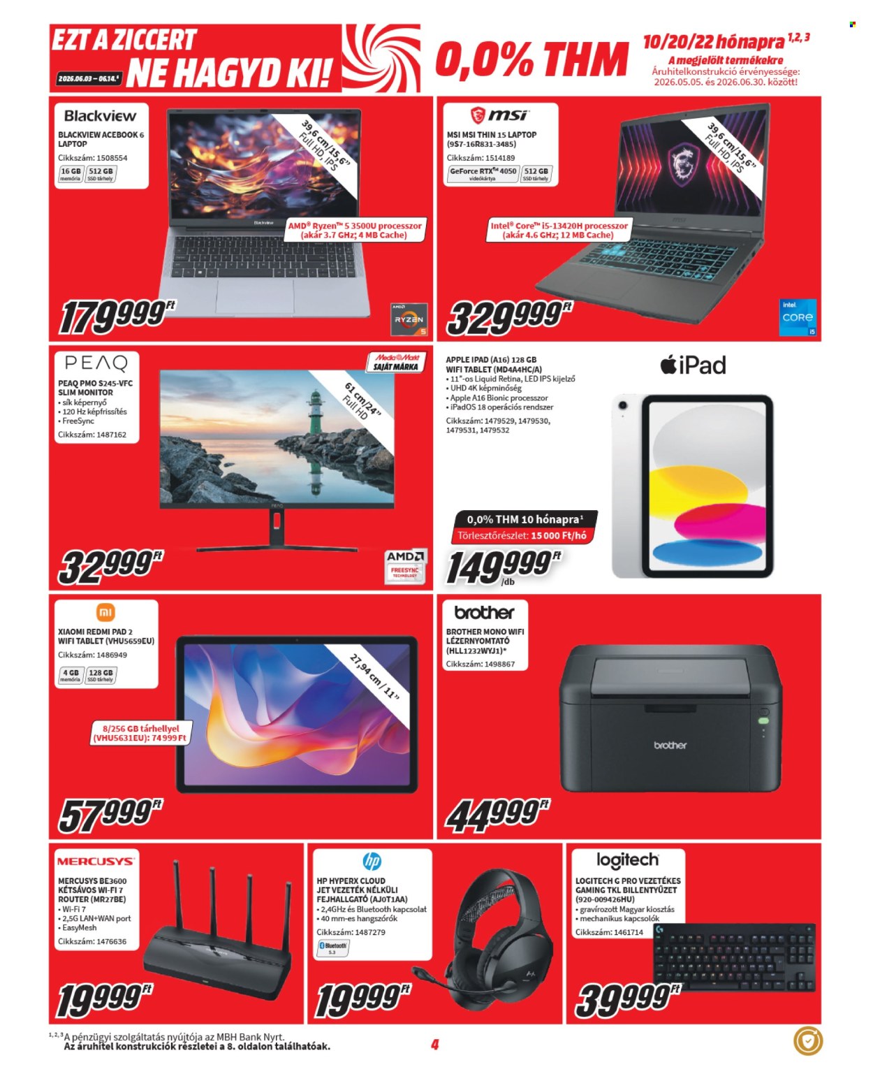 MediaMarkt akciós újságok - 2026.06.03 - 2026.06.14. Oldal 4