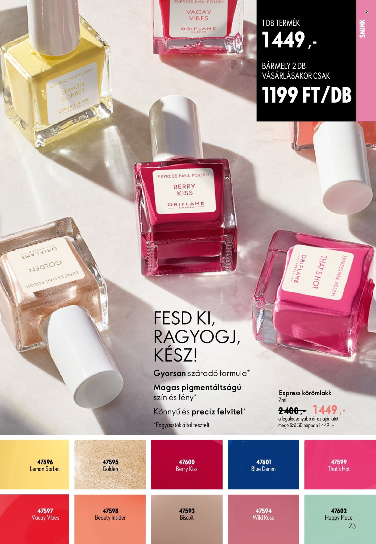 Oriflame akciós újságok - 2026.06.17 - 2026.07.07. Oldal 73