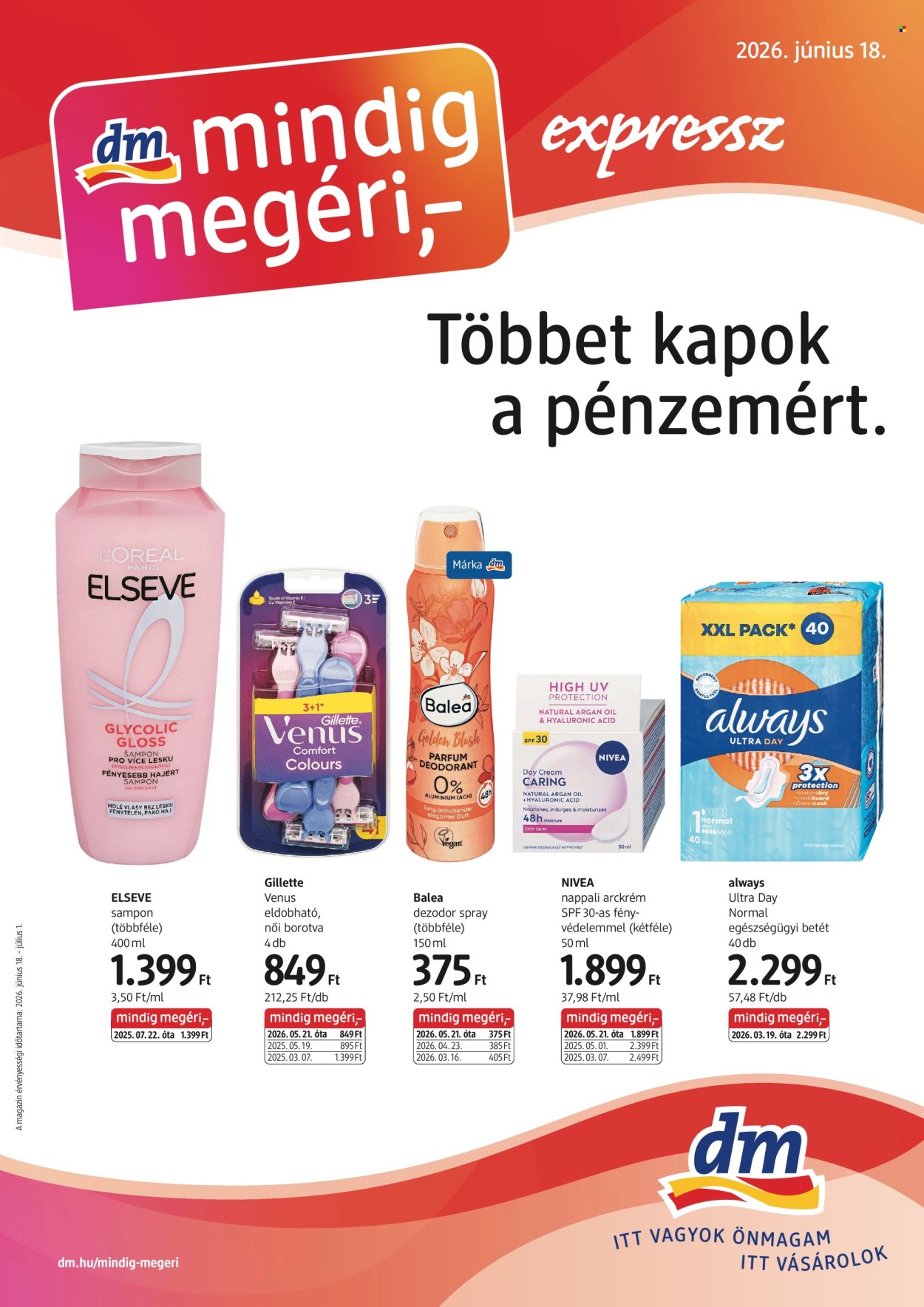 dm drogerie markt akciós újságok - 2026.06.18 - 2026.07.02. Oldal 1