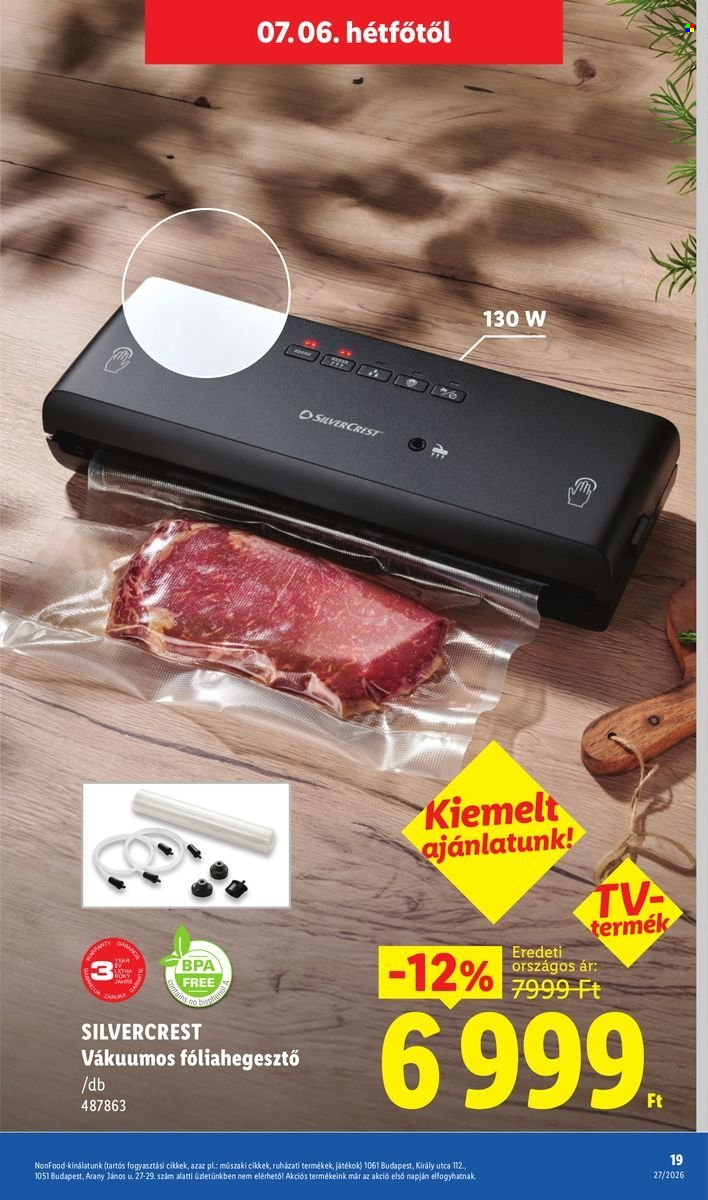 Lidl akciós újságok - 2026.07.02 - 2026.07.08. Oldal 19