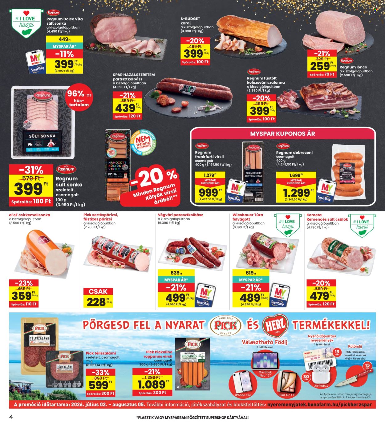 INTERSPAR akciós újságok - 2026.07.02 - 2026.07.08. Oldal 4