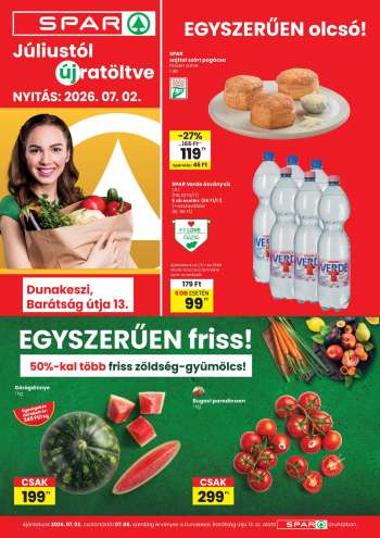 Újság SPAR Szupermarket - 2026.07.02 - 2026.07.08.