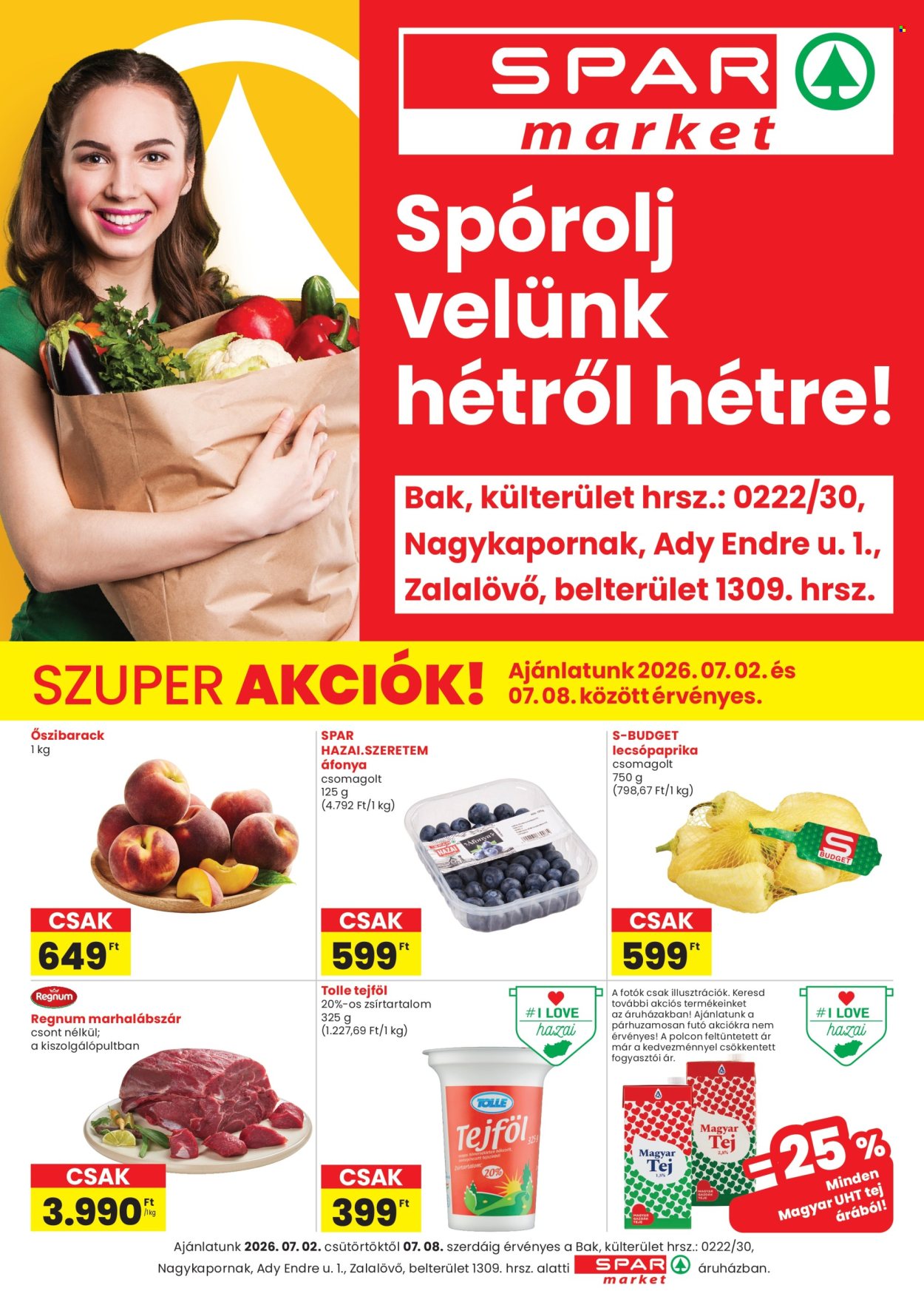 SPAR market akciós újságok - 2026.07.02 - 2026.07.08. Oldal 1