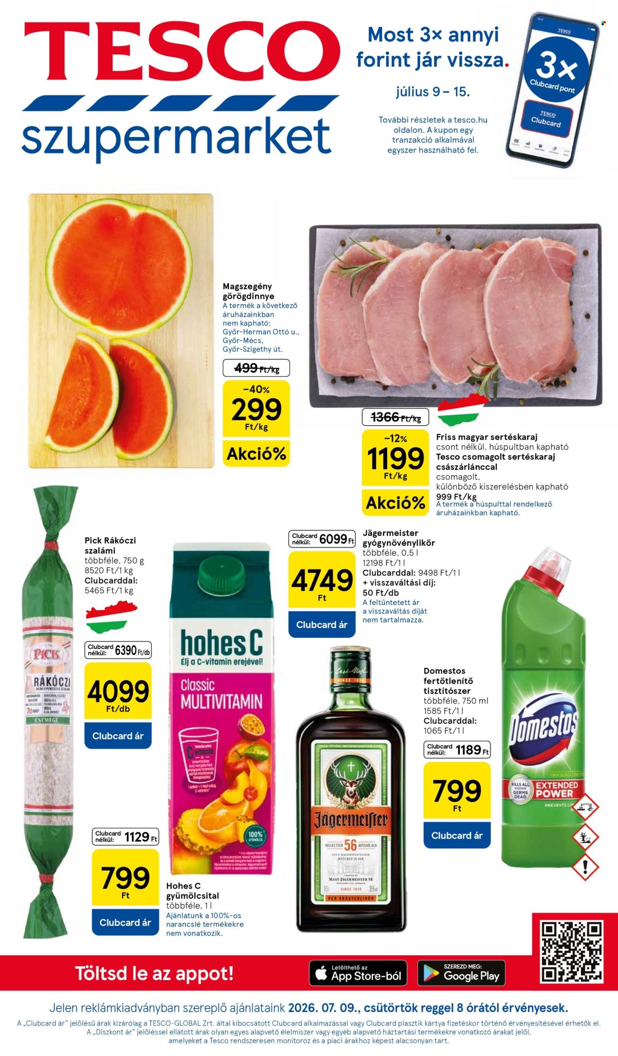 TESCO akciós újságok - 2026.07.09 - 2026.07.15. Oldal 1