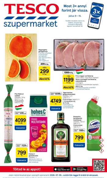 Újság TESCO - 2026.07.09 - 2026.07.15.