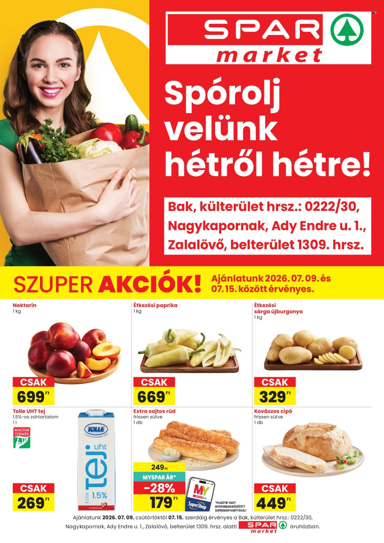 SPAR market akciós újságok - 2026.07.09 - 2026.07.15. Oldal 1
