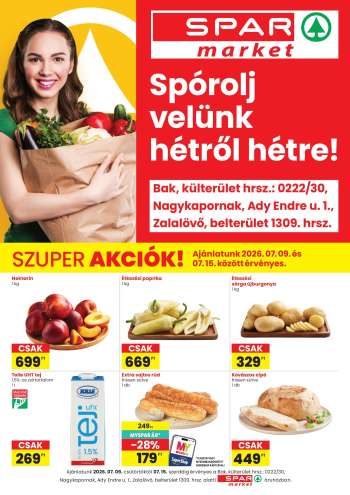 Újság SPAR market - 2026.07.09 - 2026.07.15.