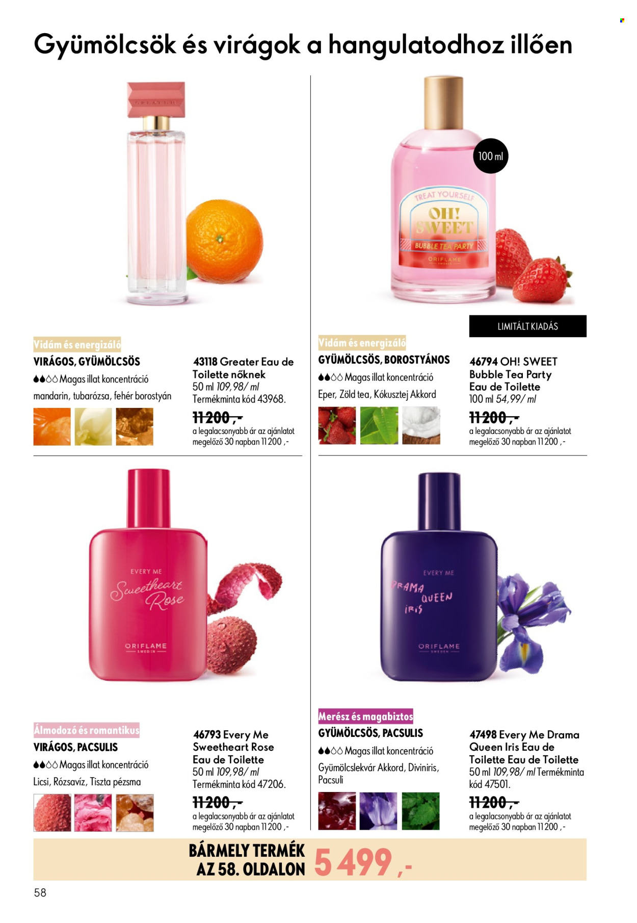 Oriflame akciós újságok - 2026.07.08 - 2026.07.28. Oldal 58