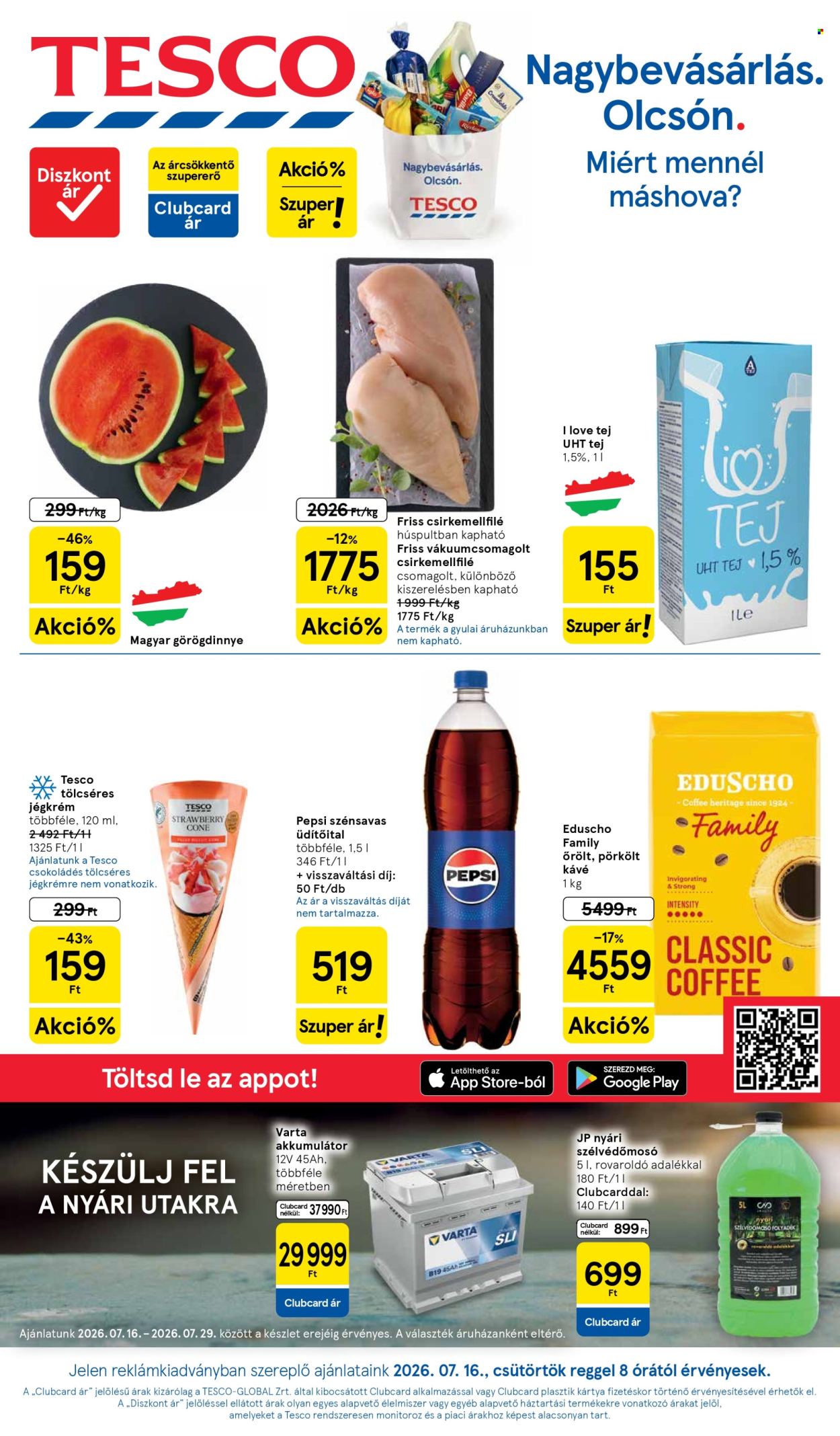 TESCO akciós újságok - 2026.07.16 - 2026.07.22. Oldal 1