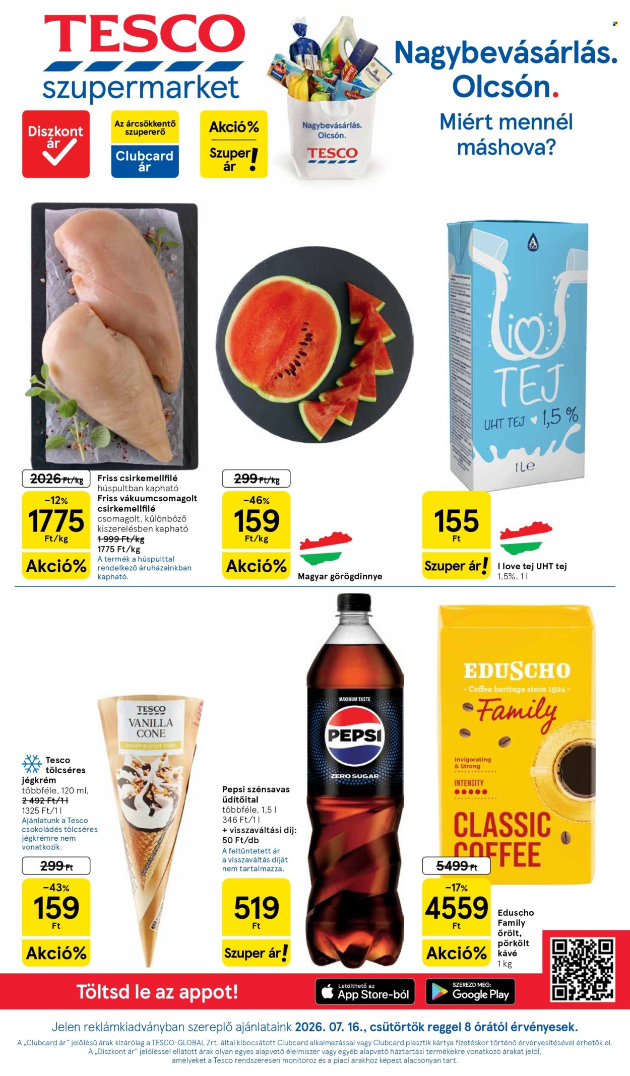 TESCO akciós újságok - 2026.07.16 - 2026.07.22. Oldal 1