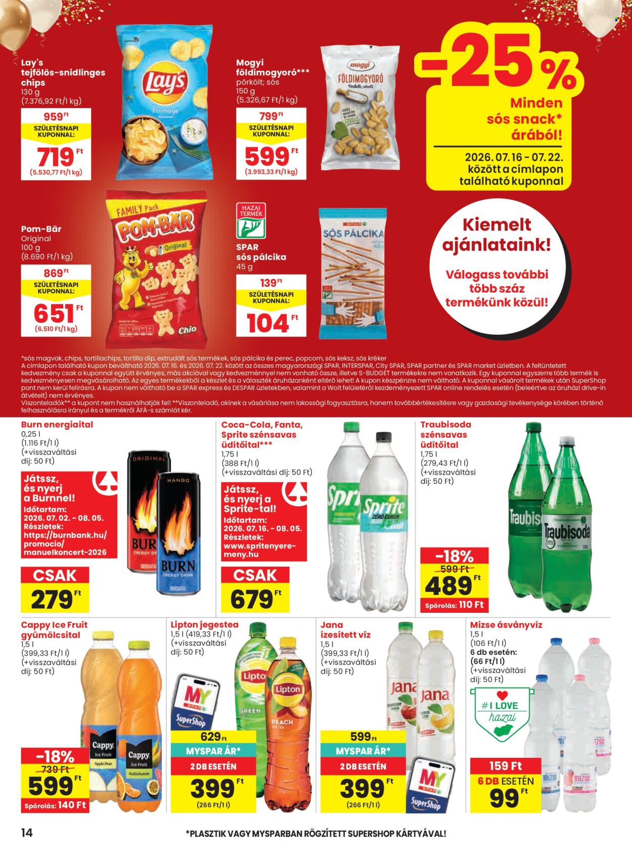 SPAR akciós újságok - 2026.07.16 - 2026.07.22. Oldal 14