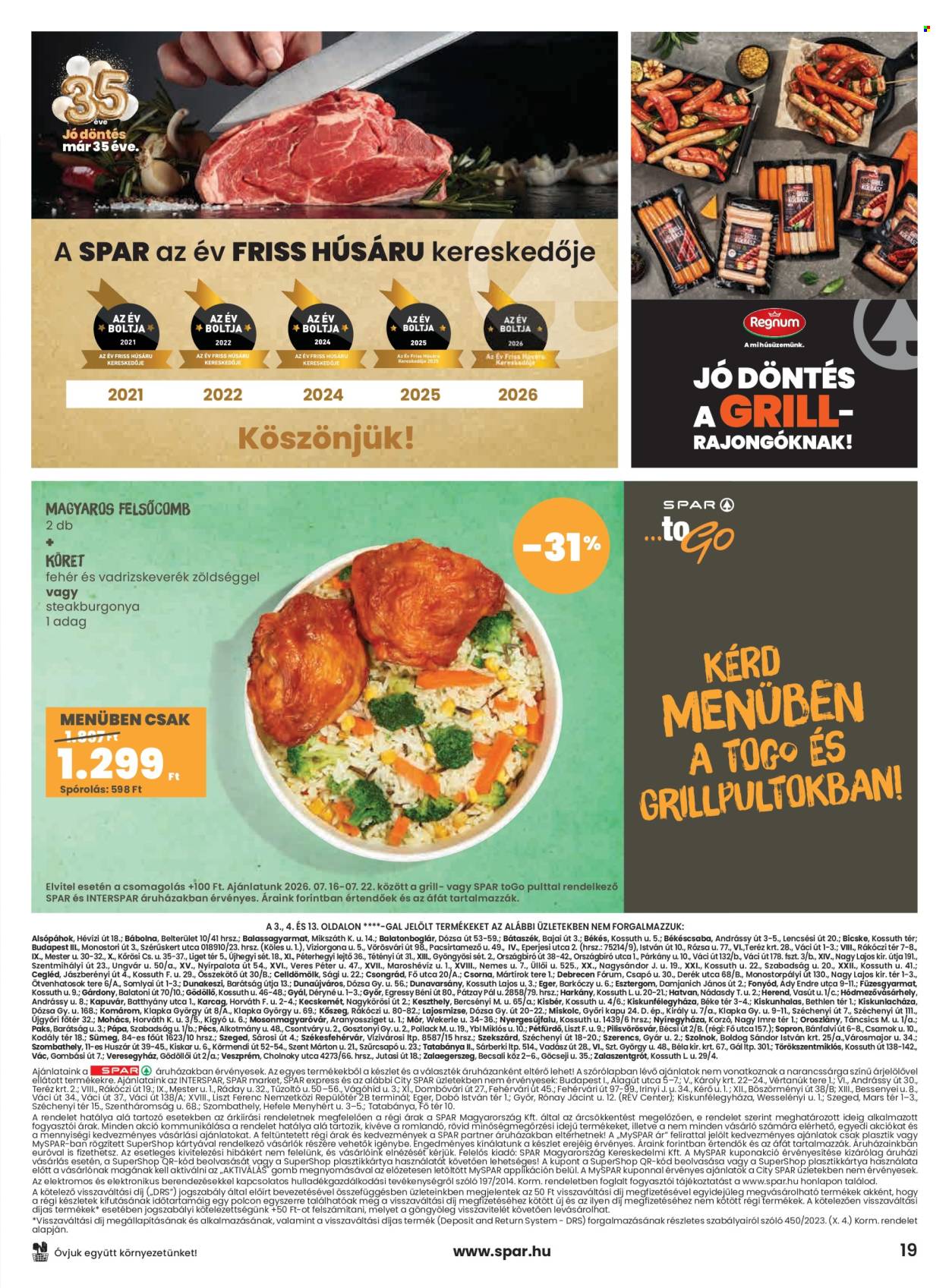 SPAR akciós újságok - 2026.07.16 - 2026.07.22. Oldal 19