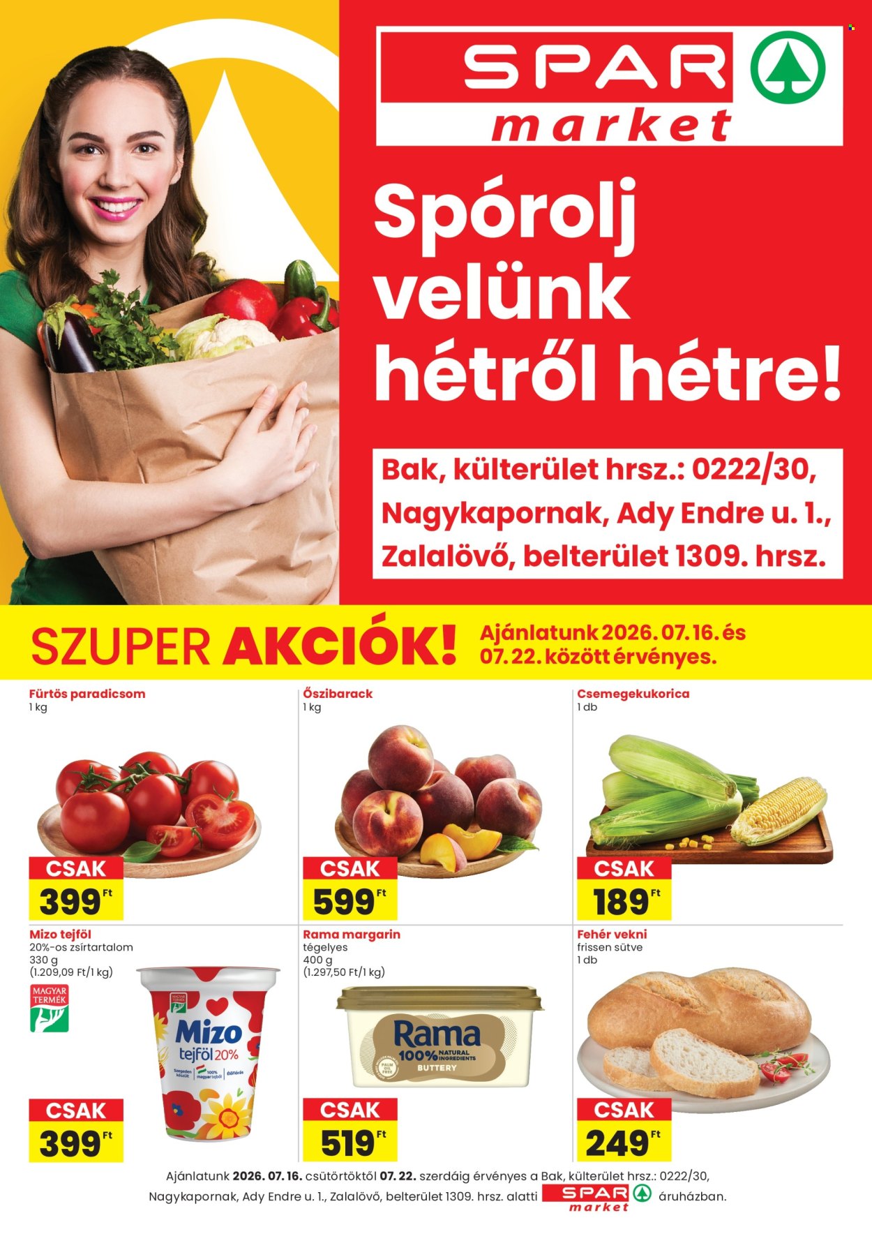 SPAR market akciós újságok - 2026.07.16 - 2026.07.22. Oldal 1