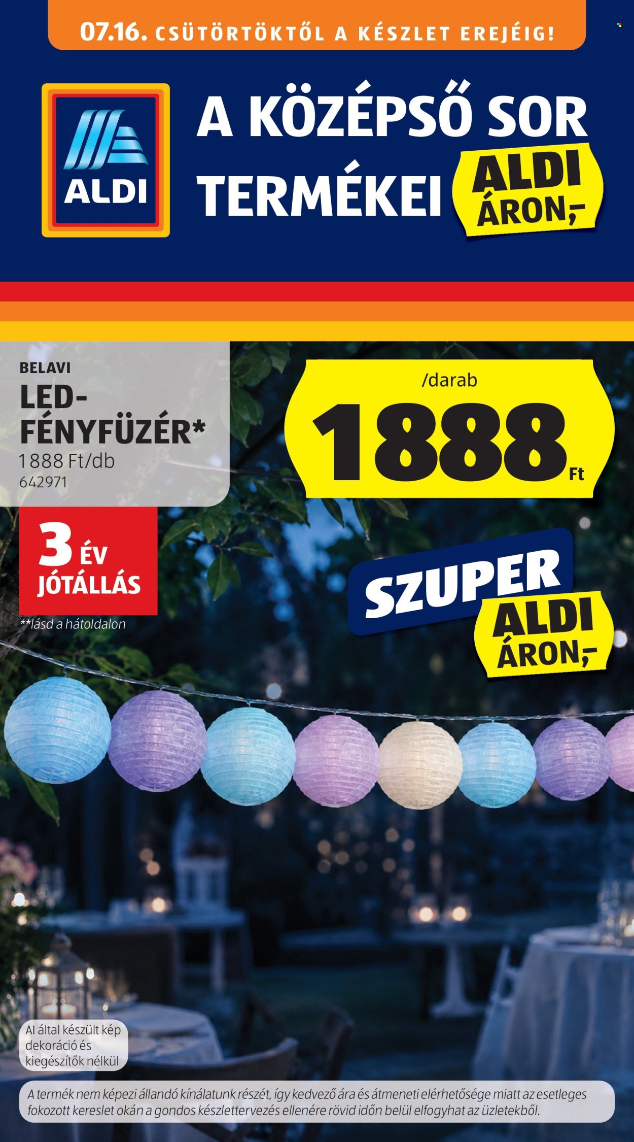 Aldi akciós újságok - 2026.07.16 - 2026.07.22. Oldal 1
