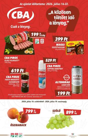 Újság CBA - 2026.07.16 - 2026.07.22.