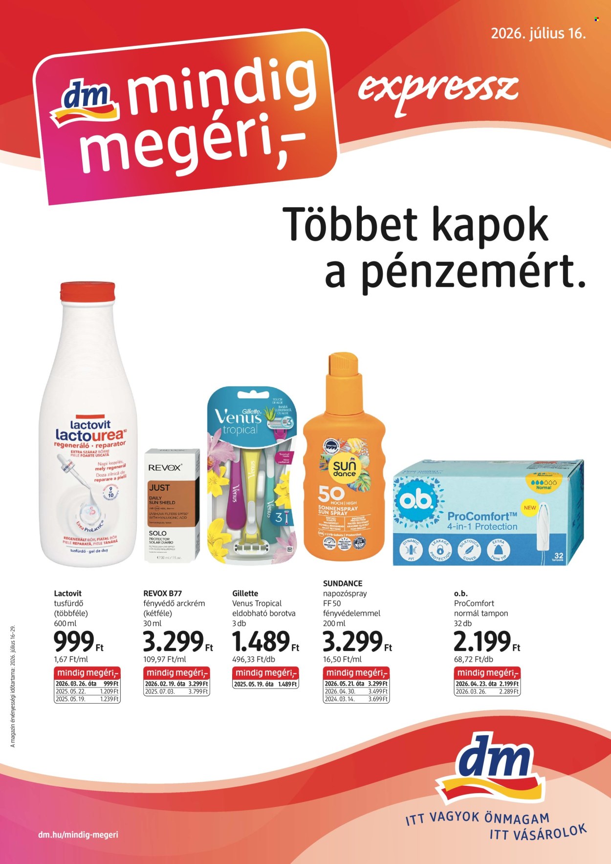dm drogerie markt akciós újságok - 2026.07.16 - 2026.07.29. Oldal 1