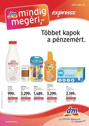 Újság dm drogerie markt - 2026.07.16 - 2026.07.29.