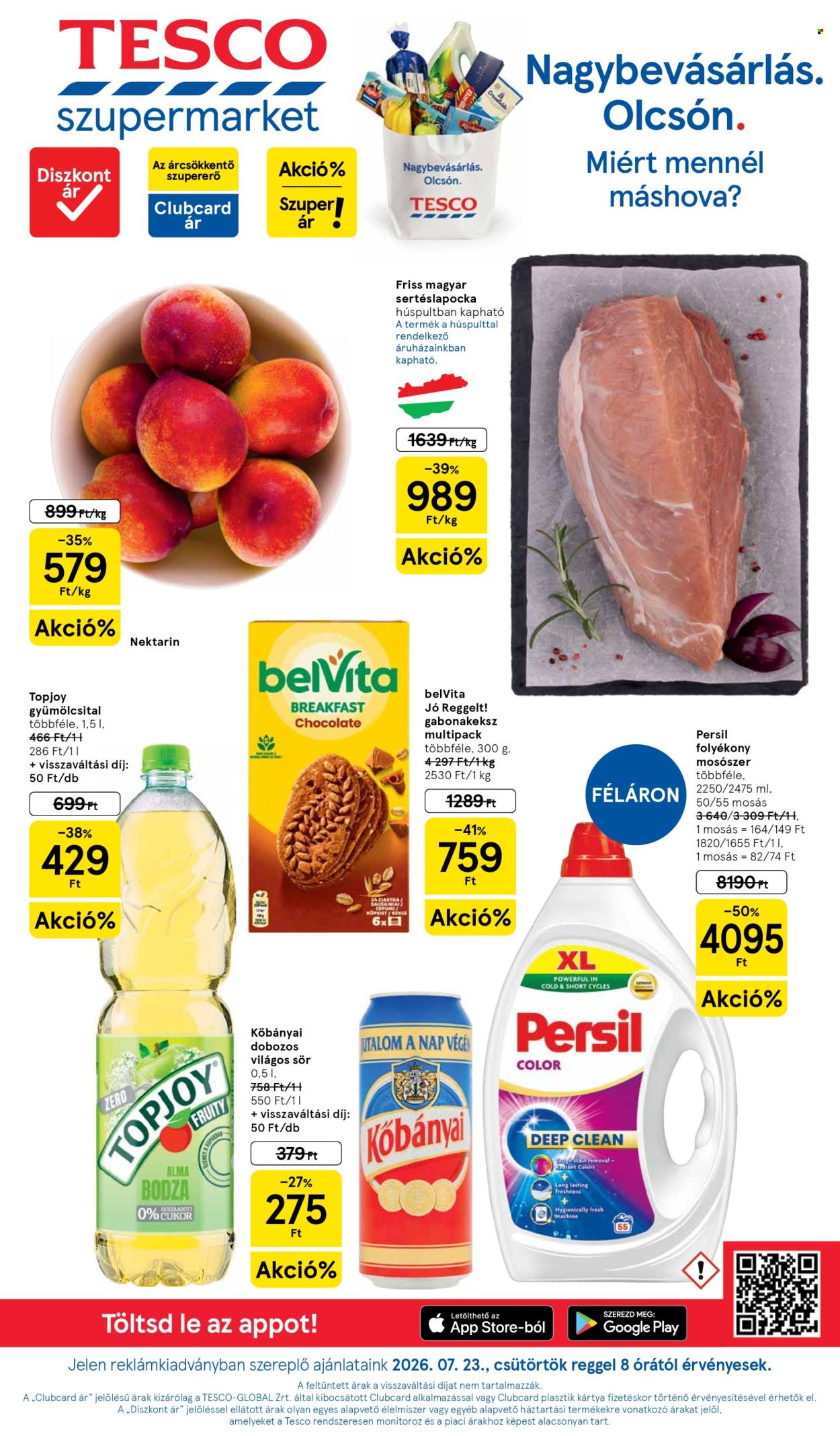 TESCO akciós újságok - 2026.07.23 - 2026.07.29. Oldal 1